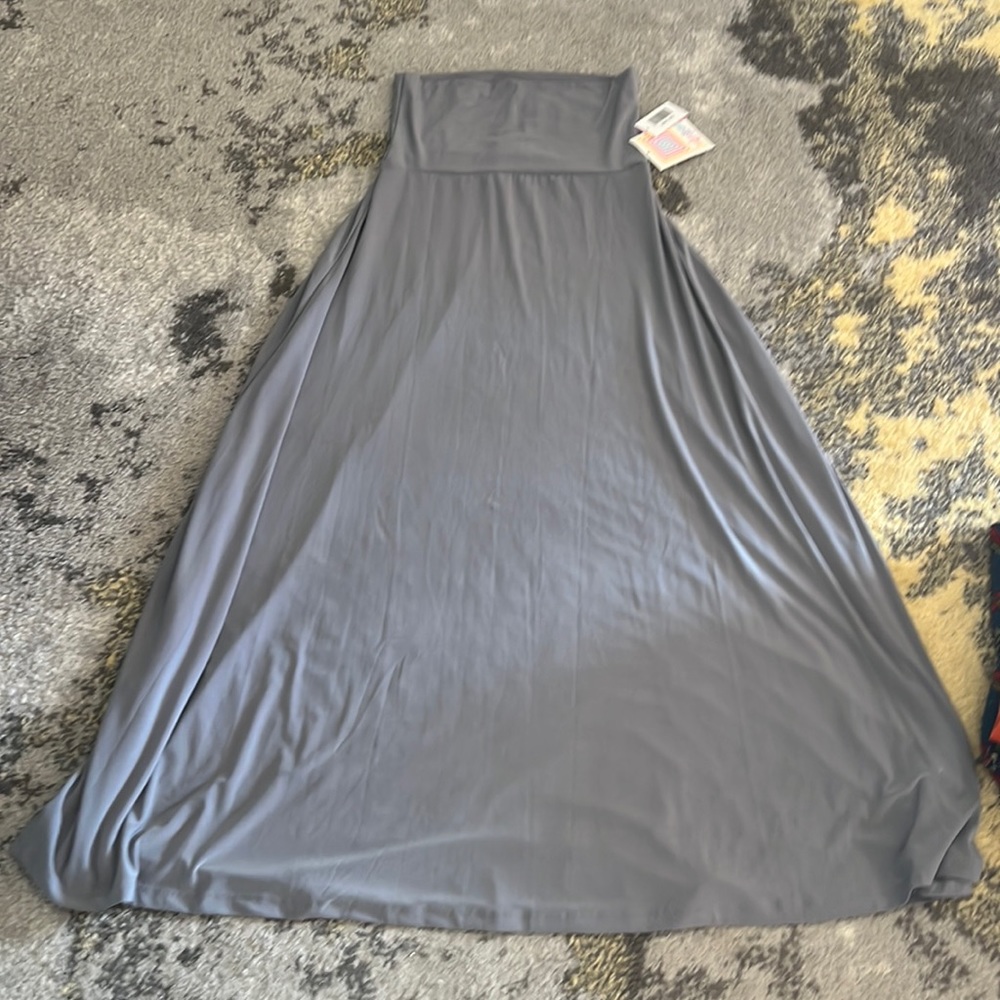 Solid Gray Lularoe Maxi Skirt NWT